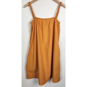 COS Women's Sz. XS Mustard Yellow Cotton Tank Knee Length Dress